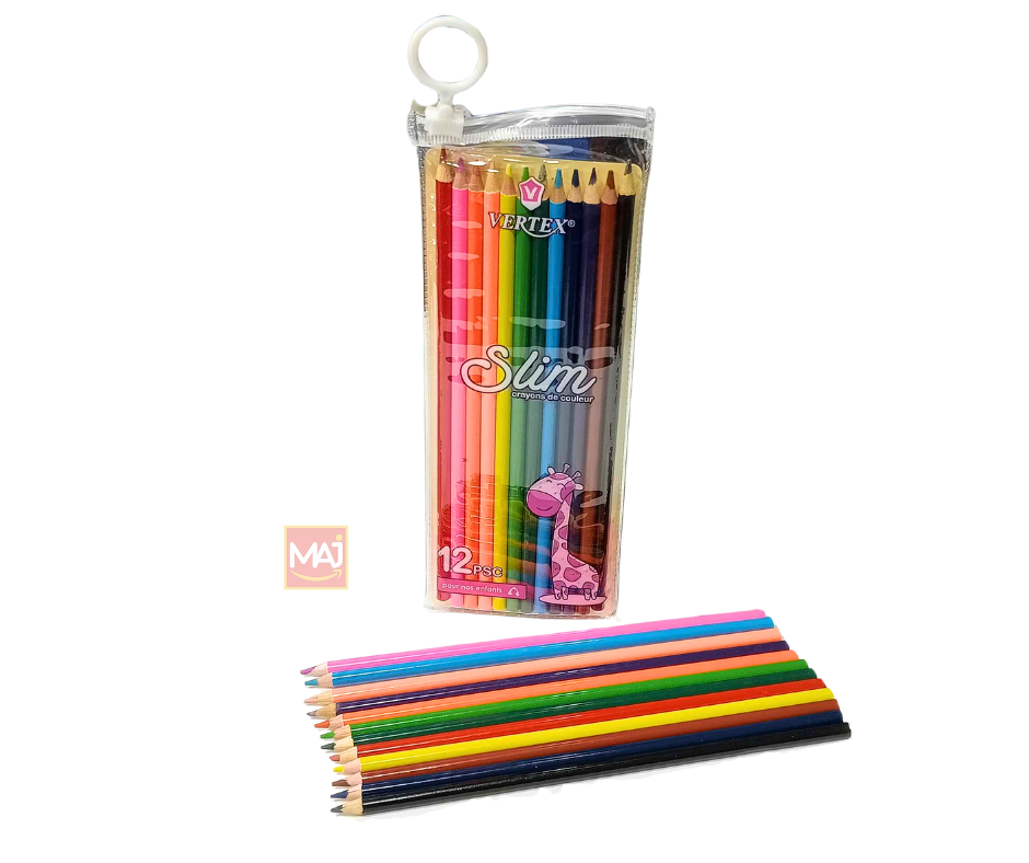 CRAYON COULEUR VERTEX SLIM 12PC
