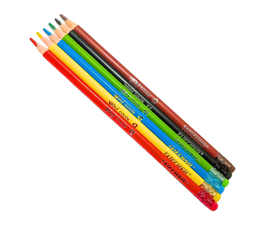 CRAYONS COULEURS TECHNO EFFAÇABLE WOW 