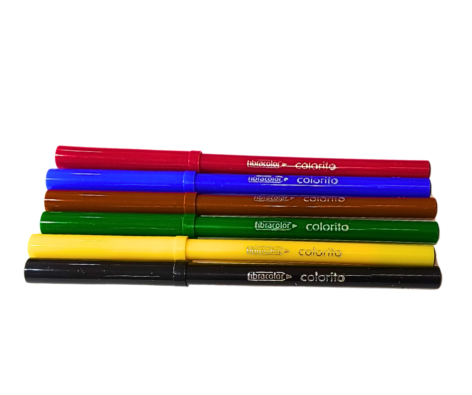 FEUTRE FIBRACOLOR 6 PIECES