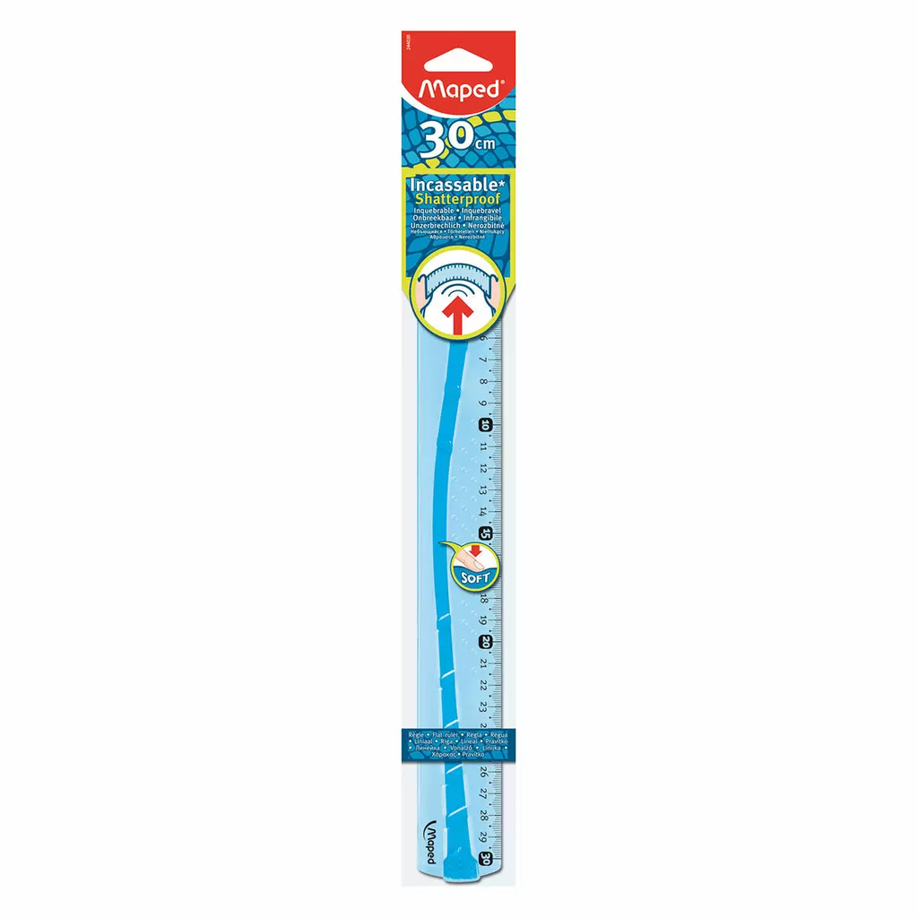 REGLE MAPED SOUPLE VERT ET BLEU 30CM FLEX
