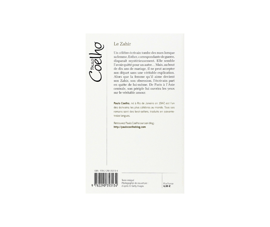 LE ZAHIR PAULO COELHO ISBN3134