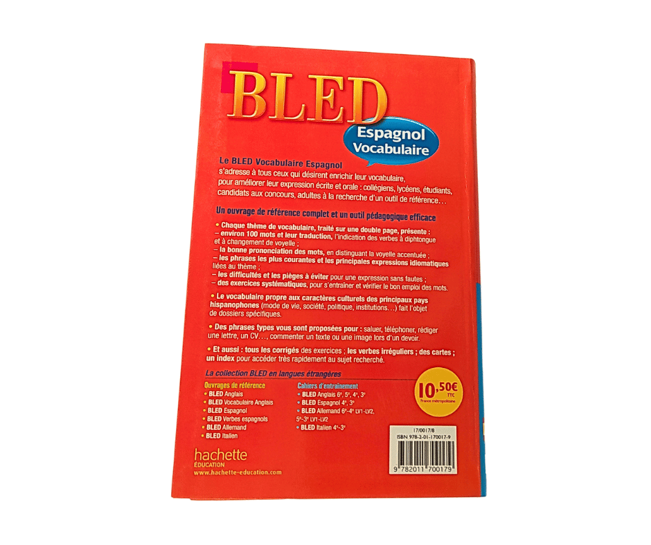BLED ESPAGNOL VOCABULAIRE HACHETTE