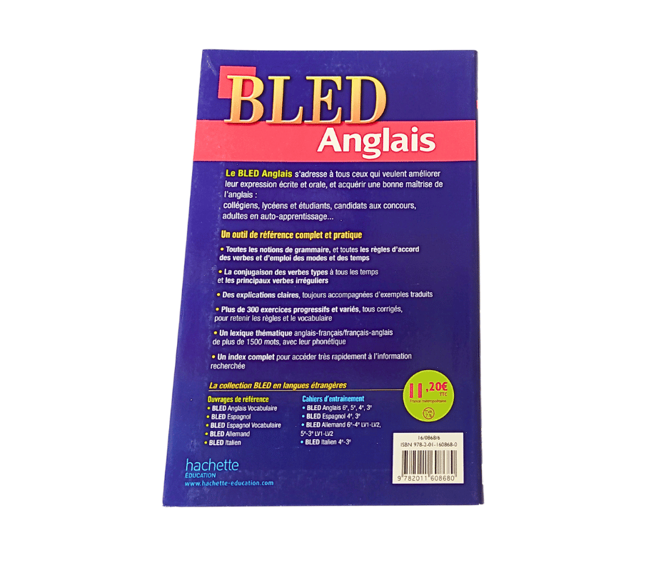 BLED ANGLAIS GRAMMAIRE HACHETTE