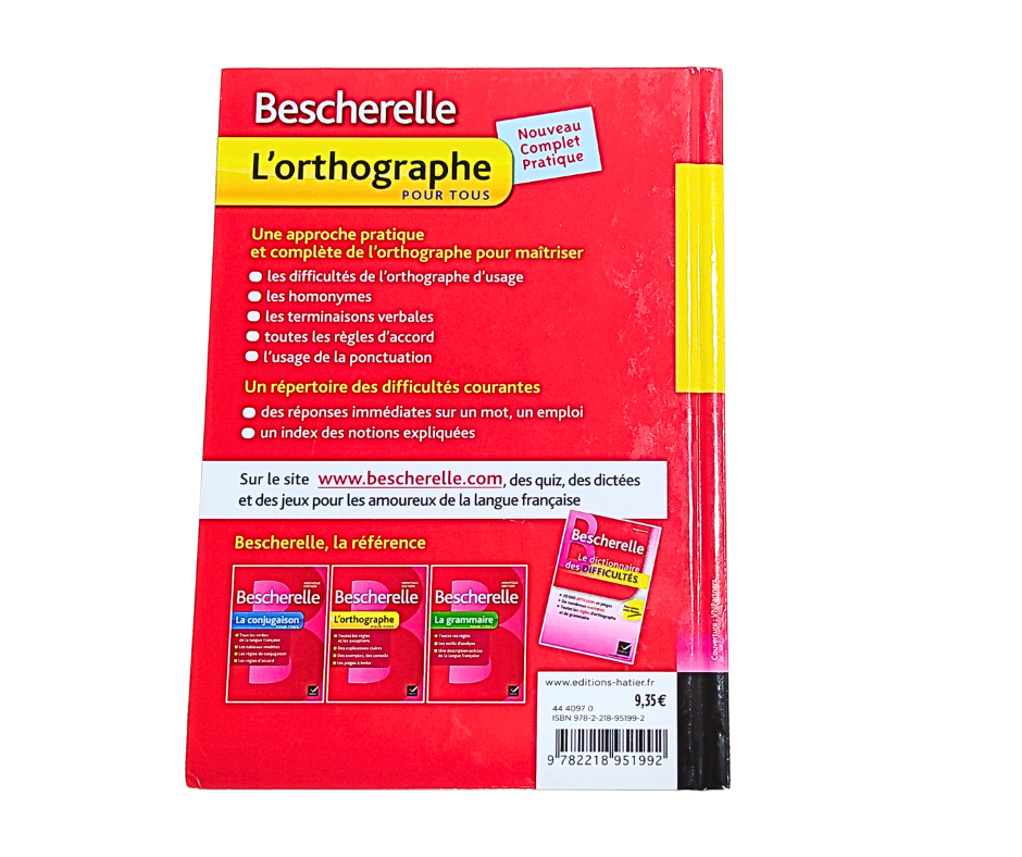 BESCHERELLE L'ORTHOGRAPHE POUR TOUS ISBN951985