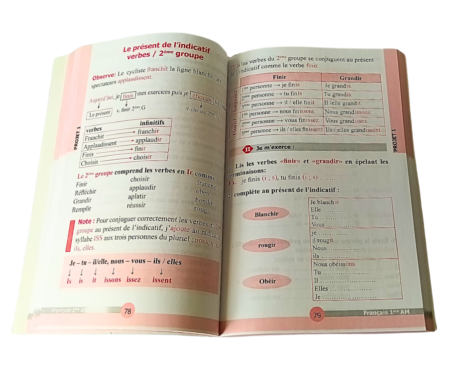 LIVRE DE FRANCAIS 1AM NUMIDIA