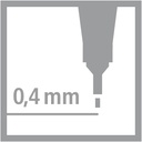 STABILO TECHNO TRINO POINTE FINE ROUGE