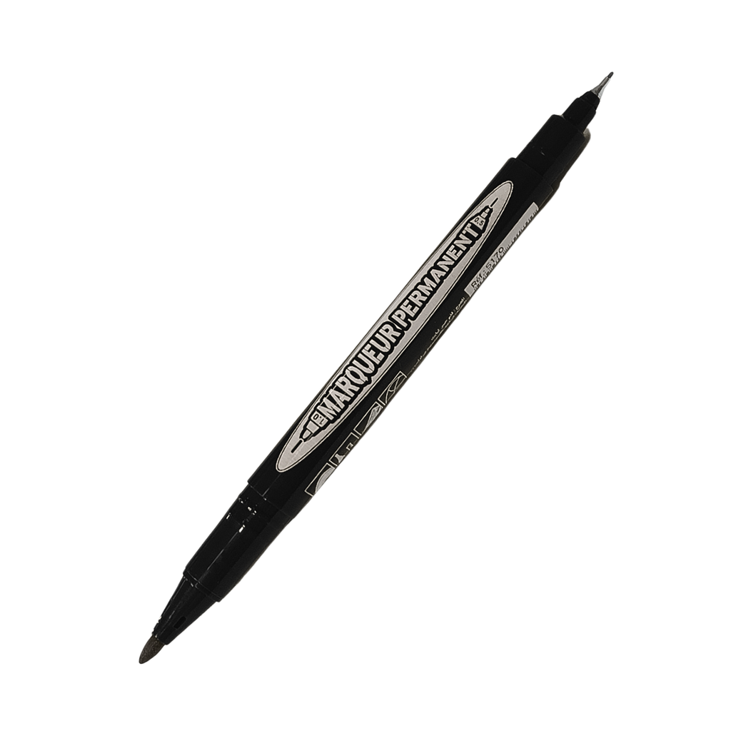 MARQUEUR PERMANENT TECHNO DOUBLE TETE NOIR 5171