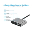 ADAPTATEUR 4IN1 TYPE C TO HDMI+VGA+USB
