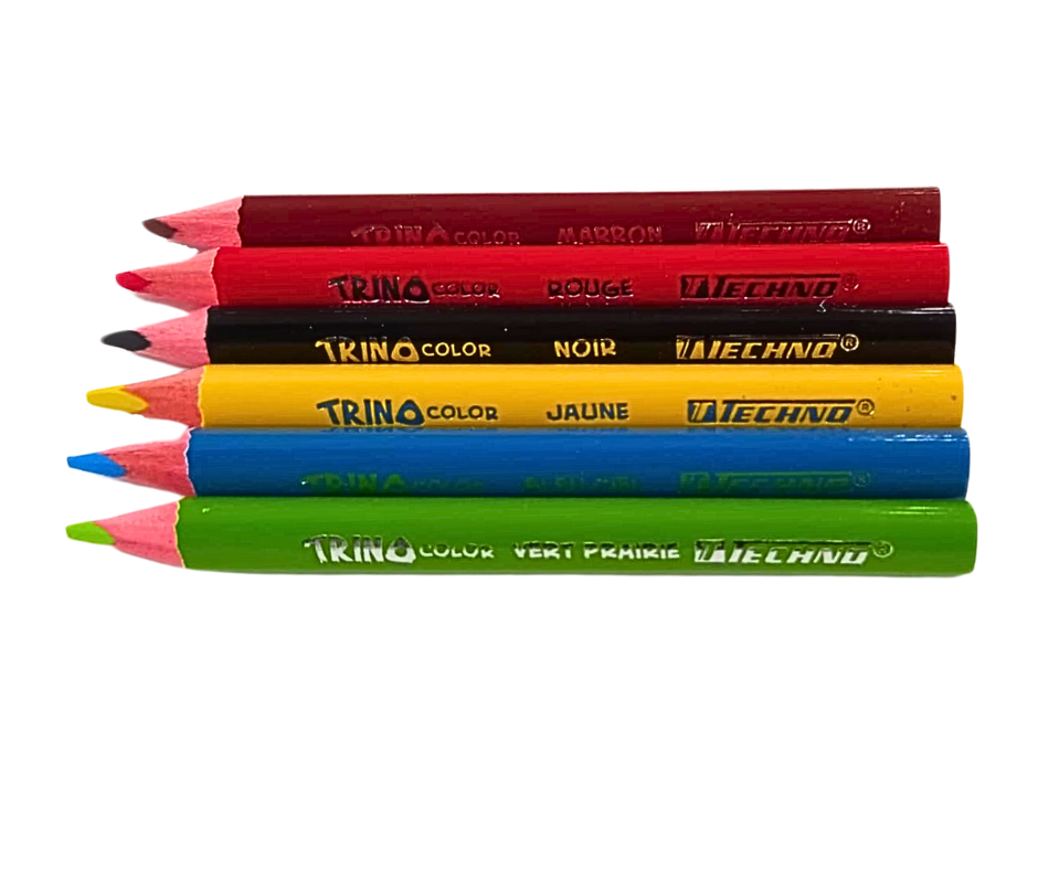 CRAYON COULEUR TECHNO 6 PCS