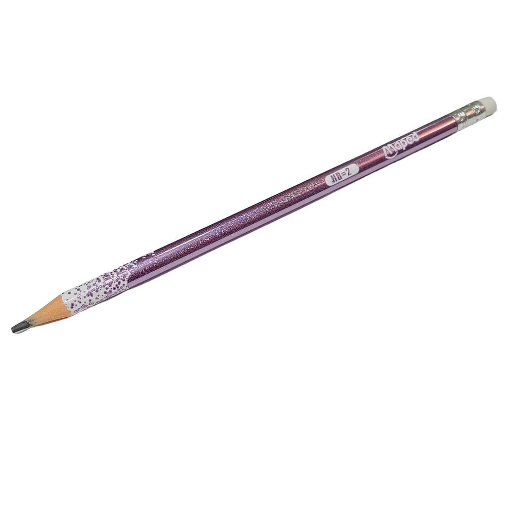 CRAYON NOIR MAPED PLAS GLITTERDECO HB 851805