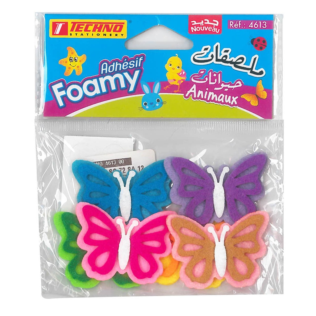 MOUSSE ADHESIVE ANIMAUX MULTI-DESINGS TE4613