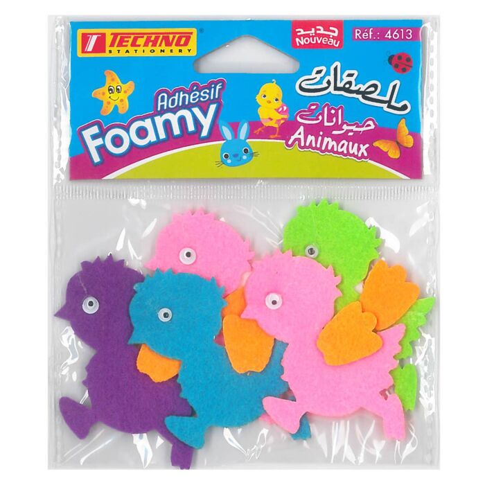 MOUSSE ADHESIVE ANIMAUX MULTI-DESINGS TE4613