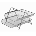 CORBEILLE A COURRIERS TECHNO METALLIQUE 2 ETAGES TE5174