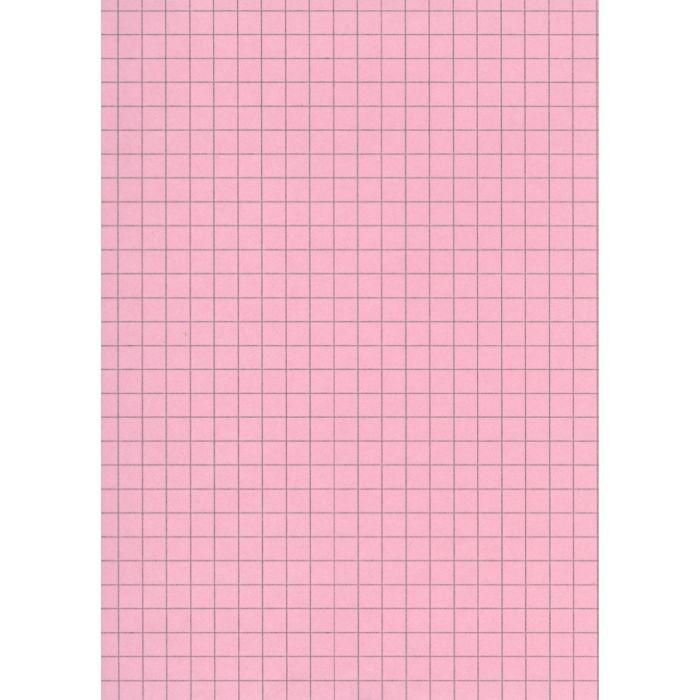 FICHE BRISTOL QUADRILLÉES A4 ROSE TECHNO 100F 180G 9130