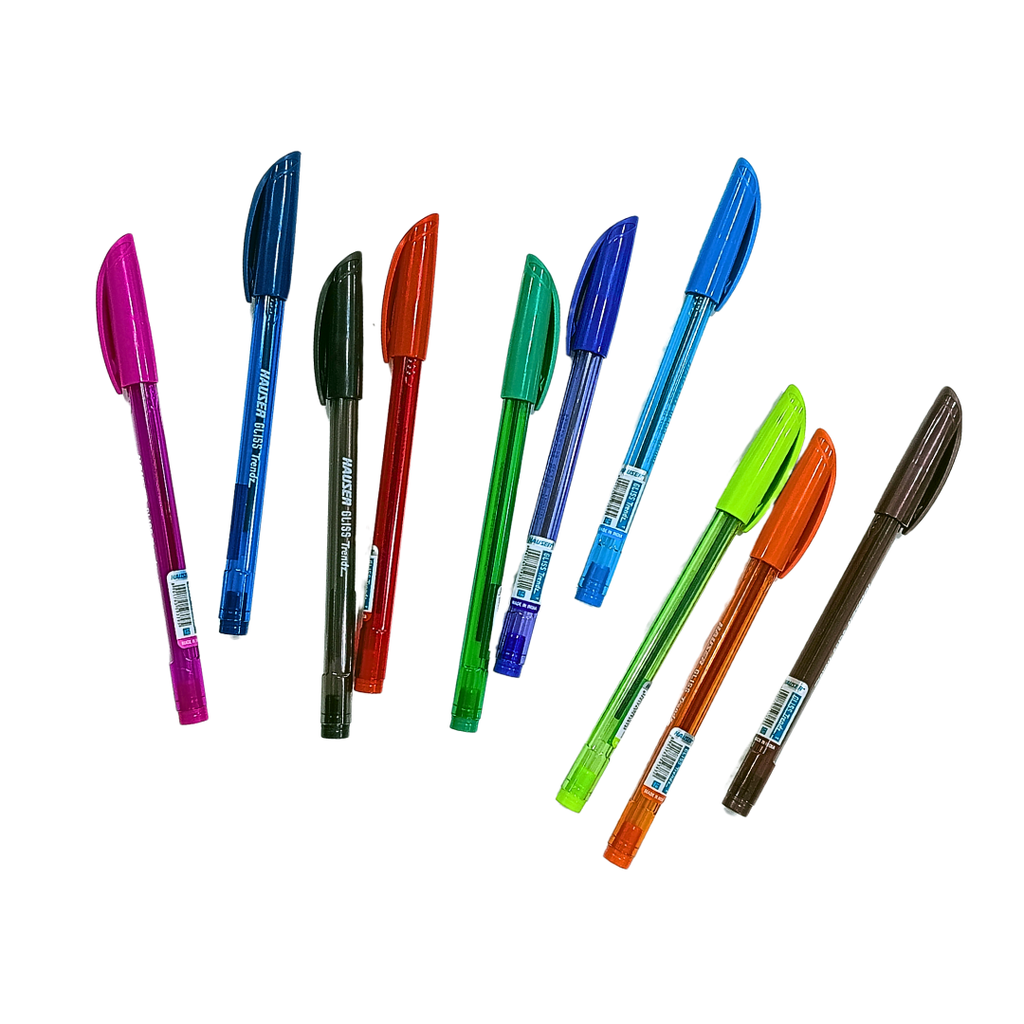 STYLO A BILLE HAUSER GLISS  POCHETTE DE 10 1MM