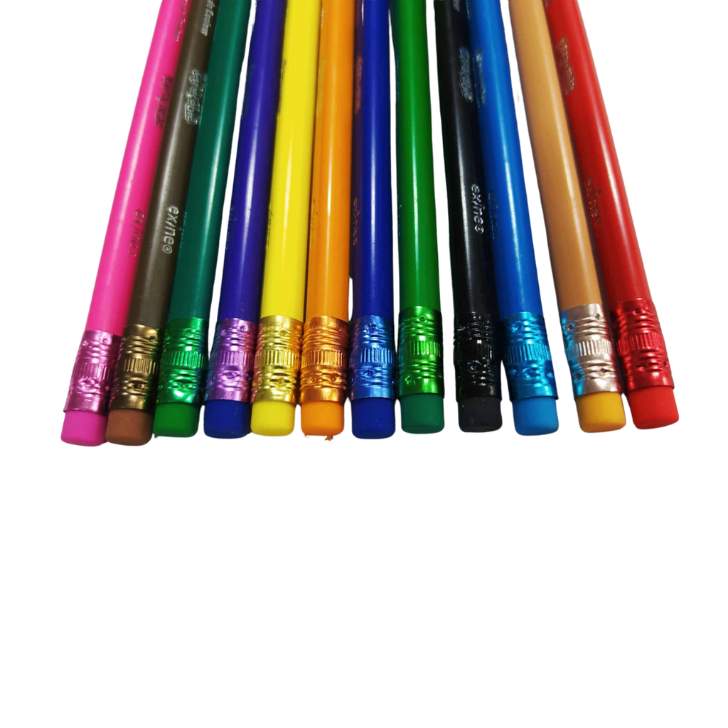 CRAYONS COULEURS EXINE EFFACABLE BOITE DE 12 PCS 