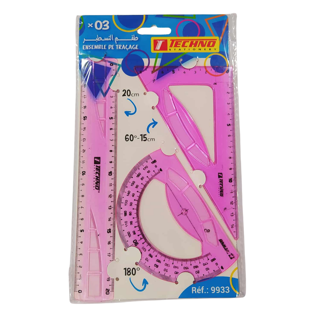 ENSEMBLE DE TRACAGE TECHNO 3PCS 20CM TE9933