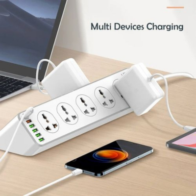 RALLONGE MULTIPRISE SIYOTEAM IDNIO SC10610 PRISE + 5 USB QC3.0 Type-C 