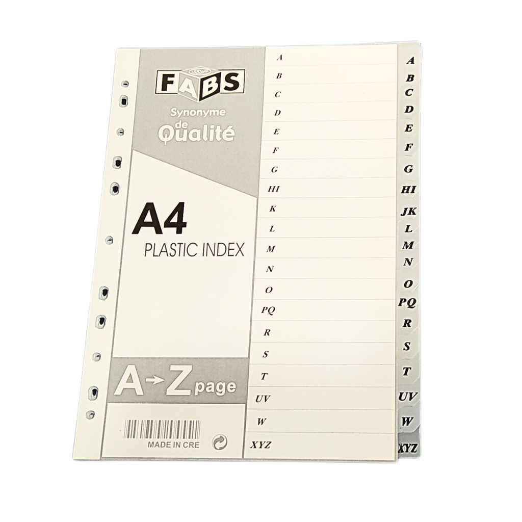 INTERCALAIRE FABS ALPHABETIQUE