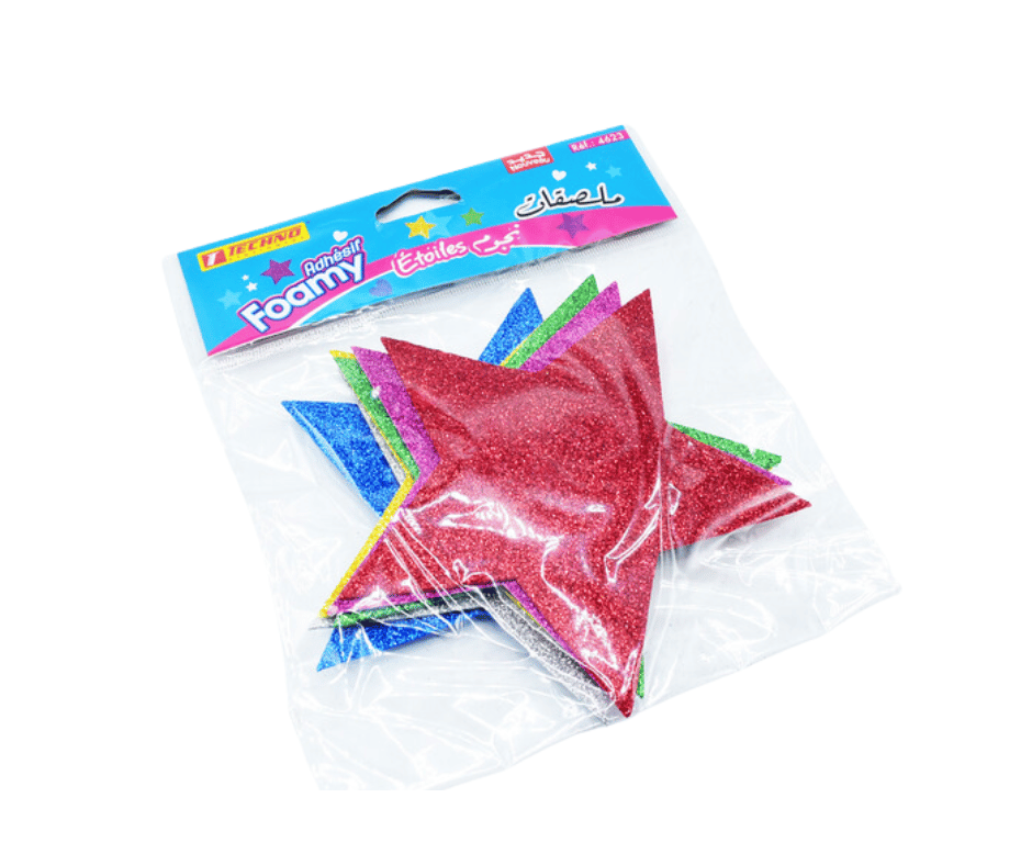 MOUSSE ADHÉSIVE TECHNO ÉTOILES 4623