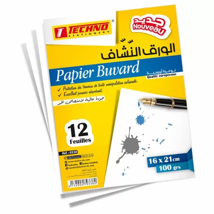 PAPIER BUVARD 100G TECHNO 9338