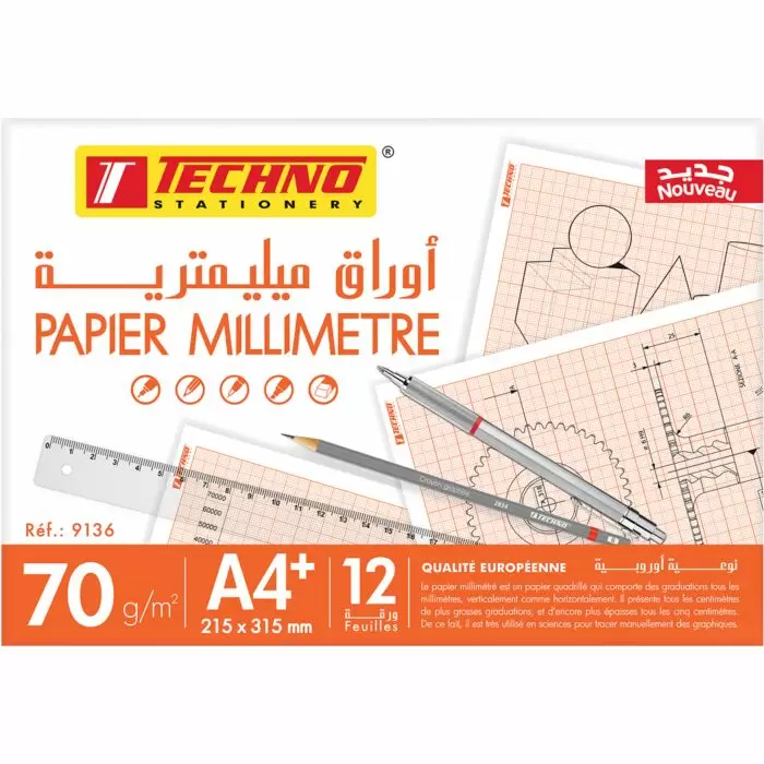 PAPIER MILLIMETRE TECHNO 70G 