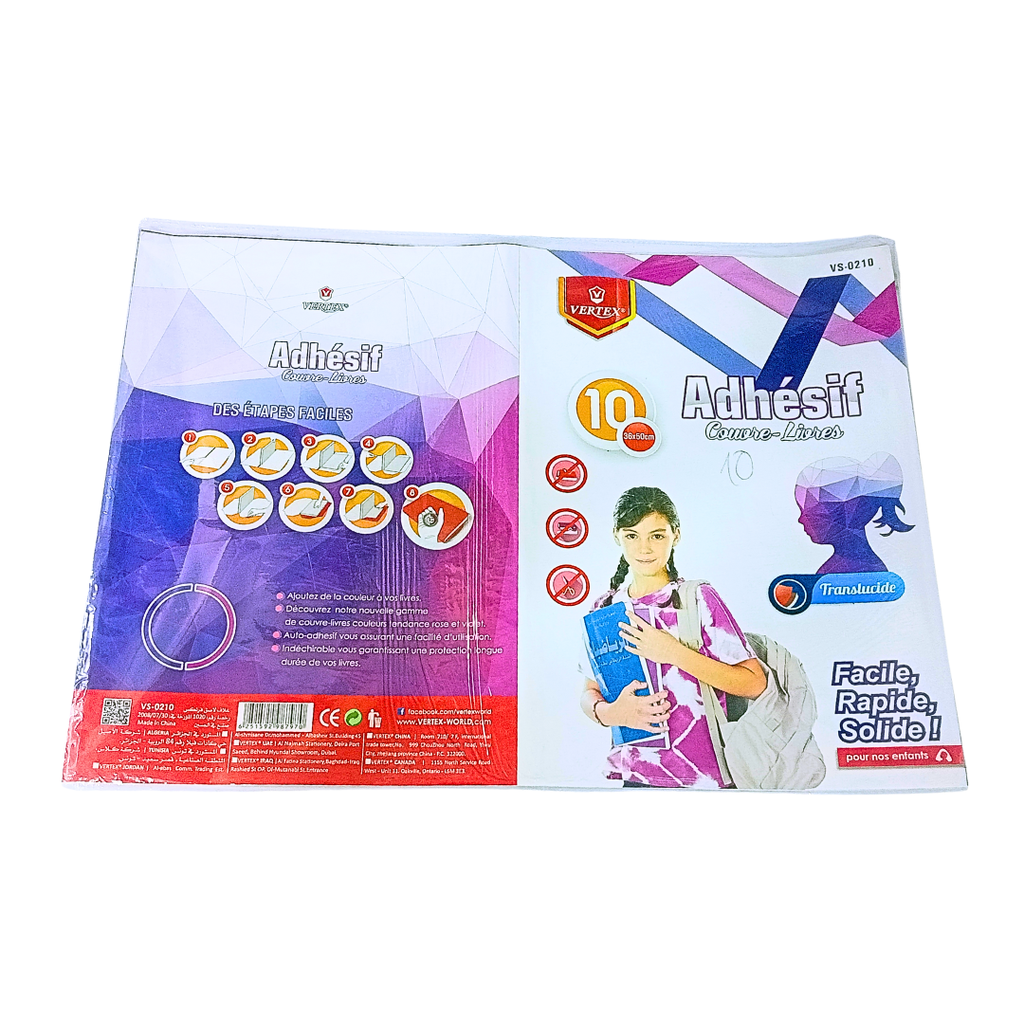 PROTEGE LIVRE VERTEX COULEURS/UNITÉ