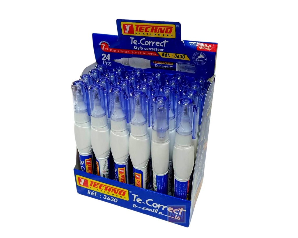 STYLO CORRECTEUR TECHNO EN TETE METAL