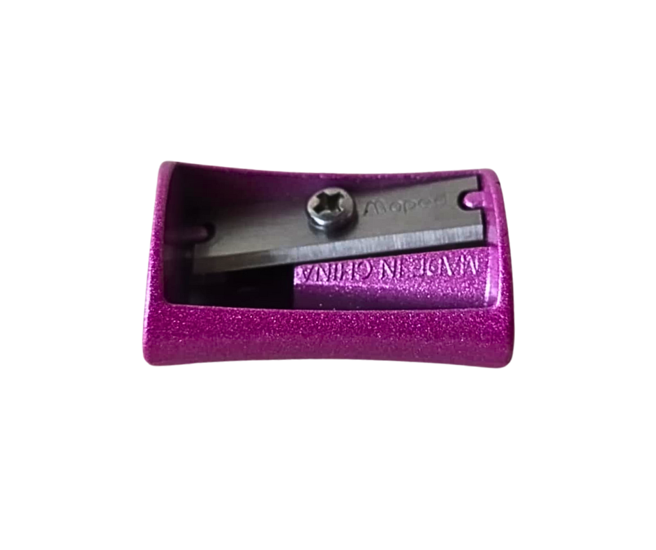 TAILLE CRAYON MAPED METAL 1 TROU ROSE