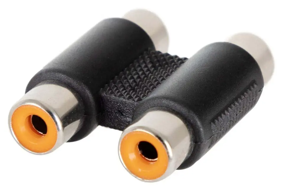 ADAPTATEUR RALLONGE DOUBLE 2X RCA FEMELLE RÉPARTITEUR AUDIO