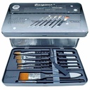 JEU DE PINCEAUX EN BOITE MÉTALLIQUE GIORGIONE MX002