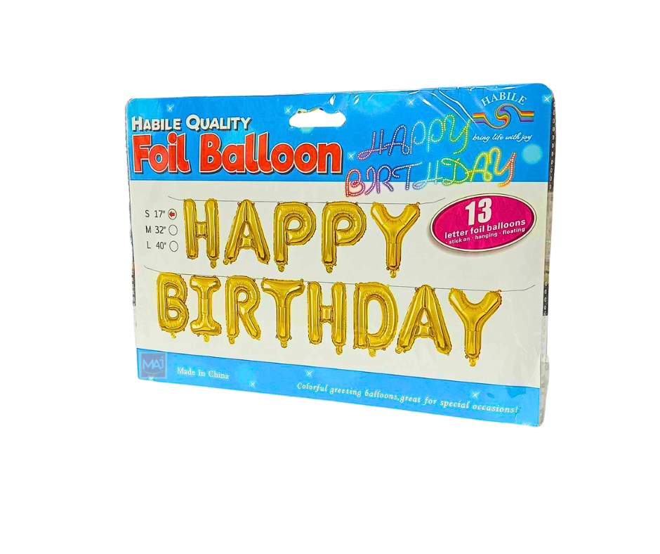 BALLON HAPPY BIRTHDAY 13 LETTRES