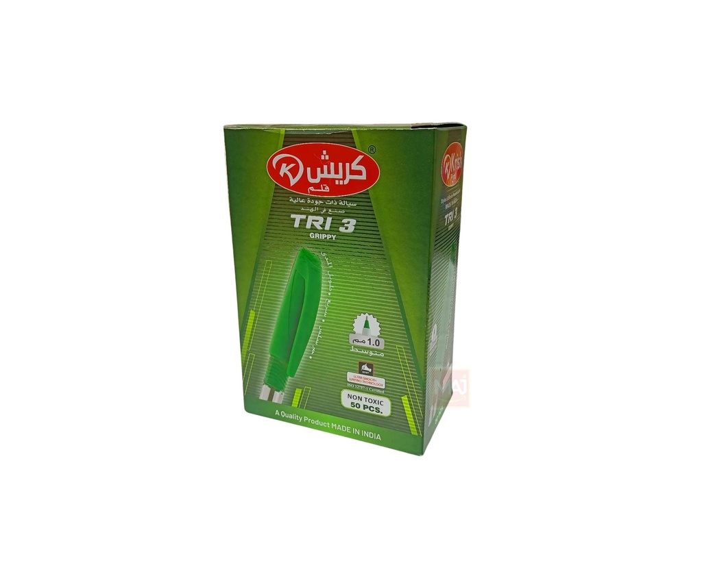 STYLO KRISH TRI 3 GRIPPY VERT