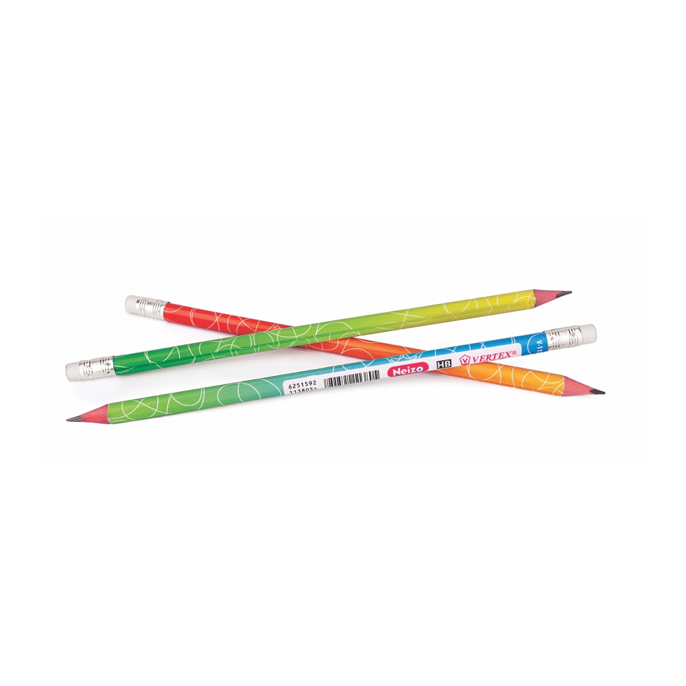 CRAYON NOIR VERTEX AVEC GOMME NEIZO V1138