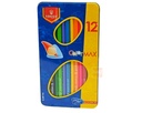 CRAYONS COULEURS VERTEX MAX 12 PCS EN BOITE METAL VS0413