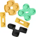KIT DE BOUTONS EN CAOUTCHOUC CONDUCTEUR POUR MANETTE PS2