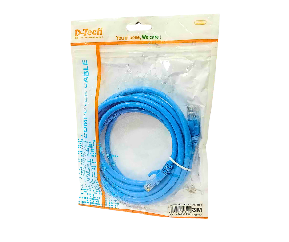 CABLE RESEAU D-TECH C6 3M 