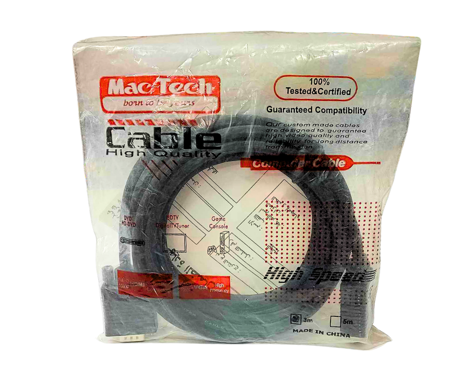 CABLE VGA MAC TECH MALE/MALE 3M 