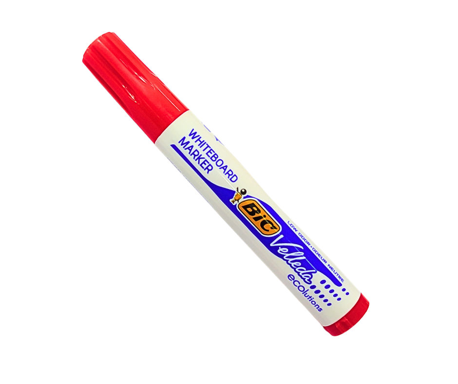 MARQUEUR TABLEAU BLANC BIC VELLEDA ROUGE