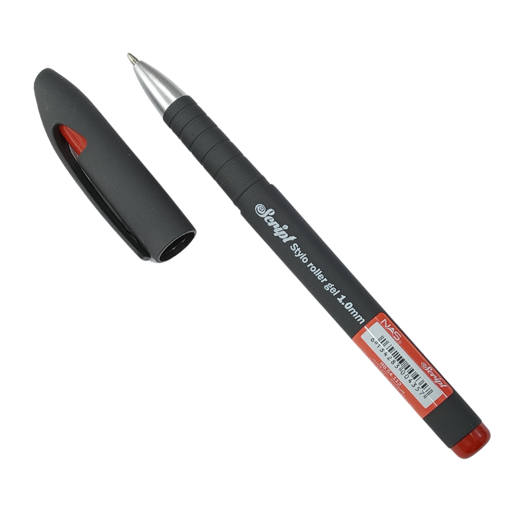 STYLO GEL NAS SERIPT ROUGE 1 MM