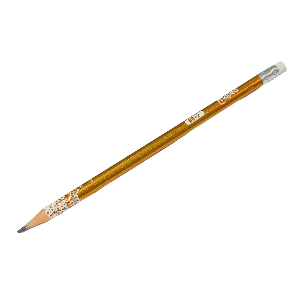 CRAYON NOIR MAPED AVEC GOMME PLAS GLITTER DECO HB 851805