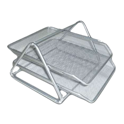 CORBEILLE A COURRIER TECHNO METALLIQUE 2 ETAGES TE5174