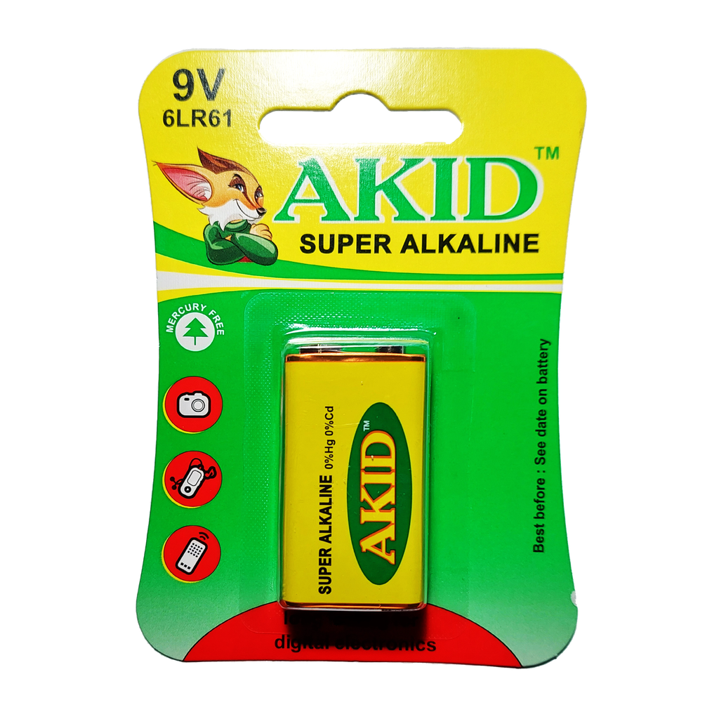 PILE AKID 9V SUPER ALKALINE 