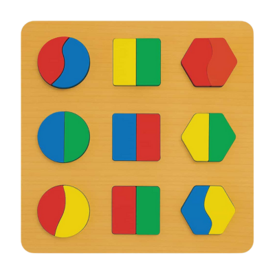 SHAPE BOARD EN BOIS 9 PCS