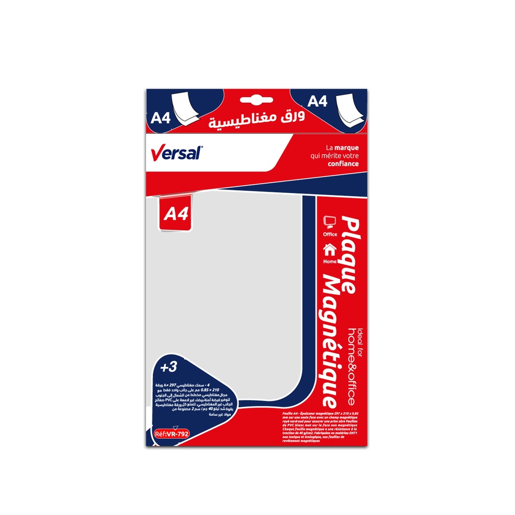 PLAQUE MAGNETIQUE BLANC VERSAL VR188