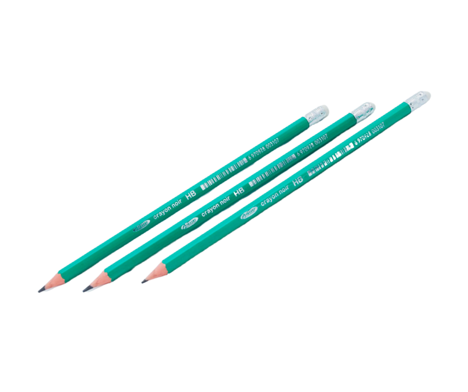 CRAYON NOIR BRASSER AVEC GOMME B680