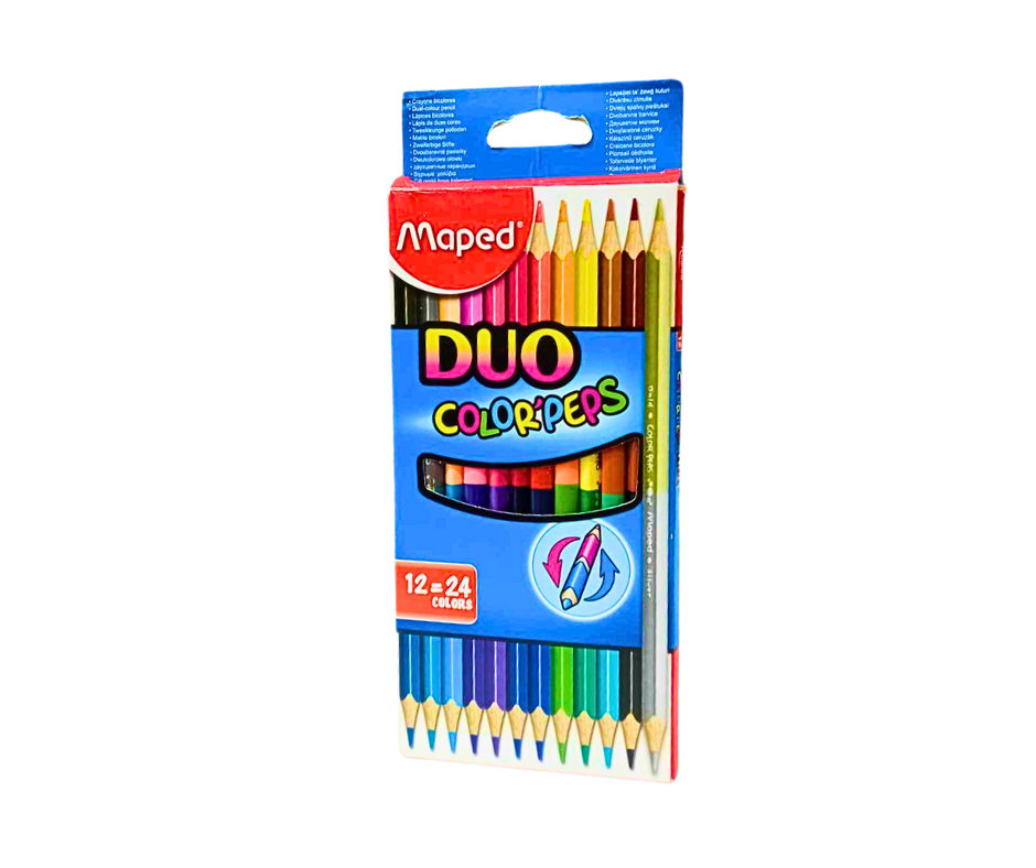CRAYONS COULEURS MAPED DUO 24 PIÈCES