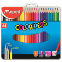 CRAYONS COULEURS MAPED EN BOITE MÉTALLIQUE  24PCS