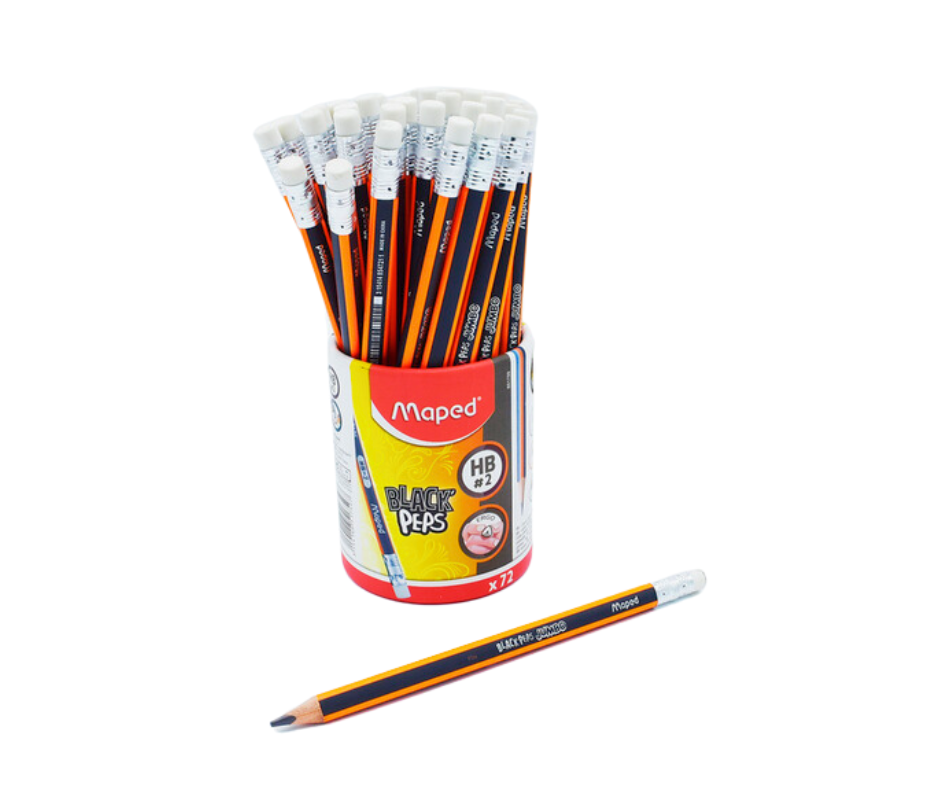 CRAYON NOIR MAPED AVEC GOMME MAXI JUMBO 854721