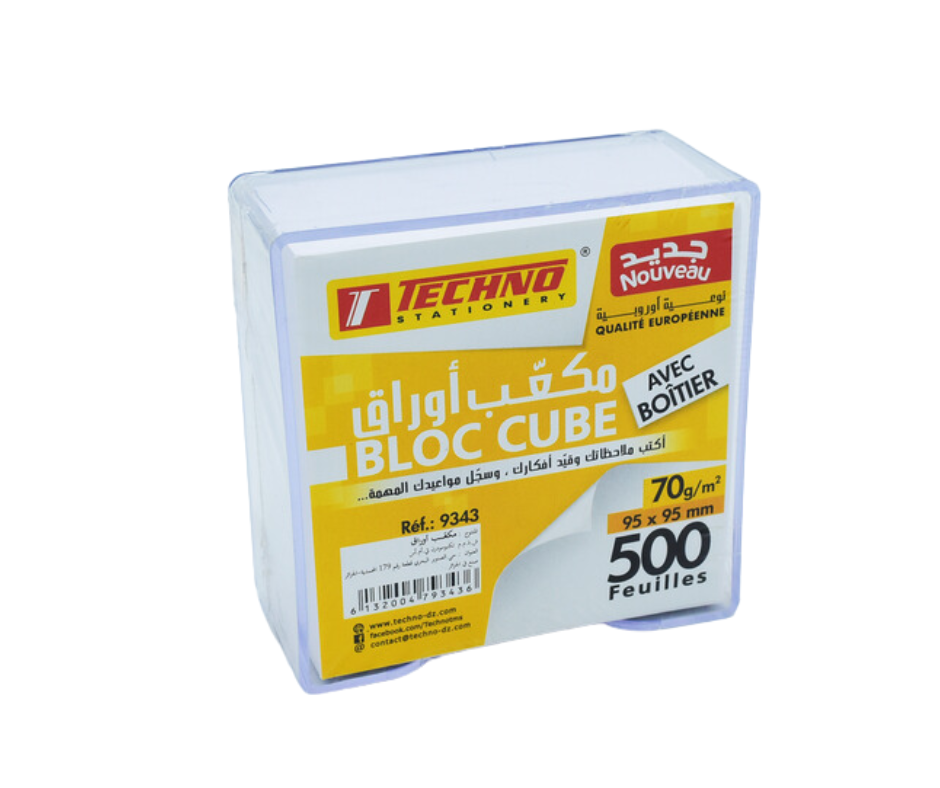 BLOC CUBE AVEC SUPPORT TECHNO 500F